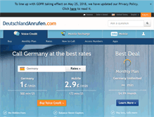 Tablet Screenshot of deutschlandanrufen.com